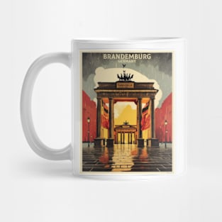 Brandenburg Gate Germany Rainy Night Tourism Vintage Retro Mug